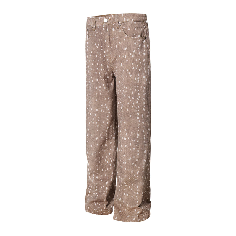 Omirad Fawn Print Wide-Leg Jeans | Spotted Denim