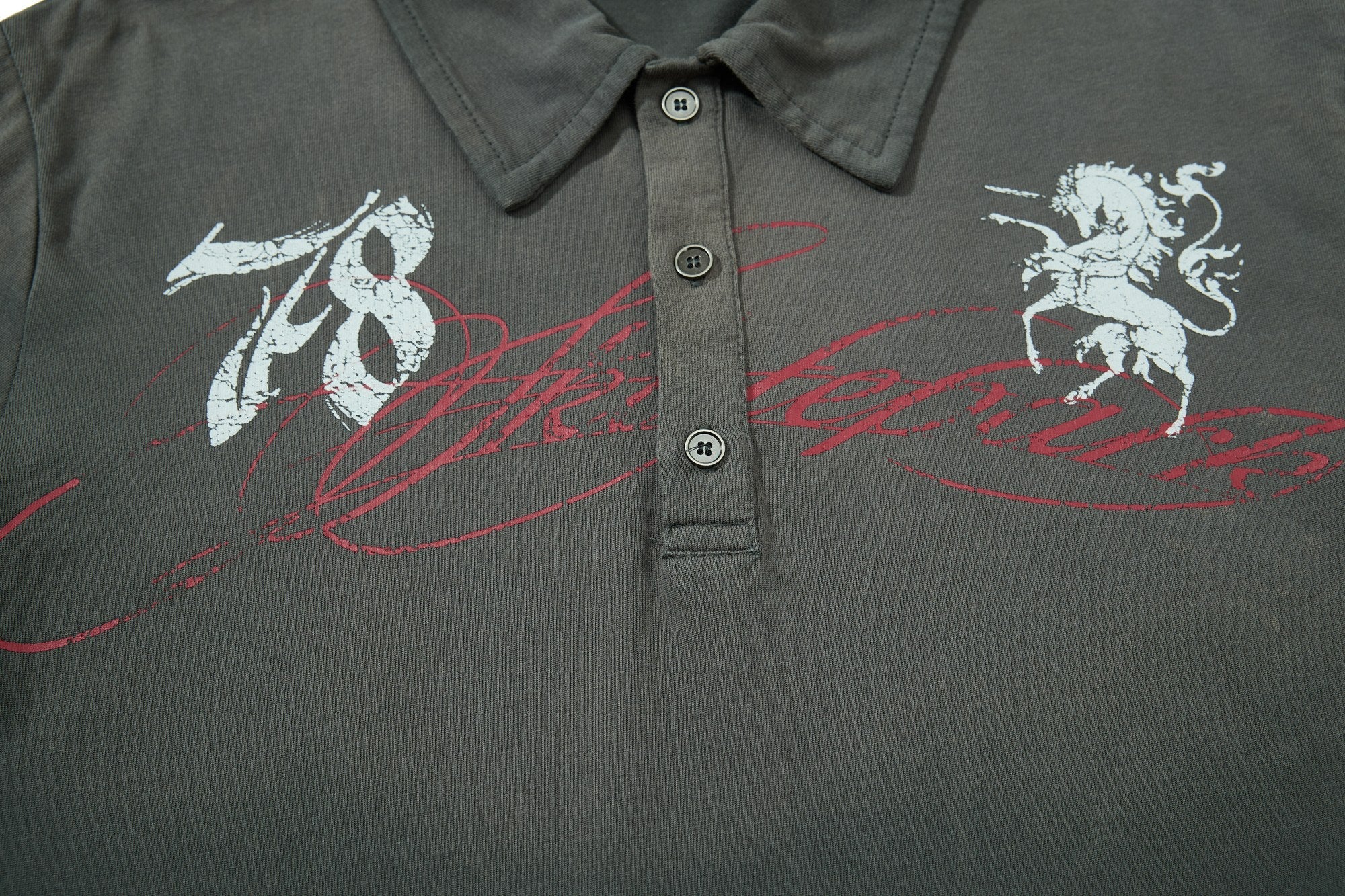 Omirad Vintage Graphic Polo Tee | Retro Streetwear Cotton Shirt
