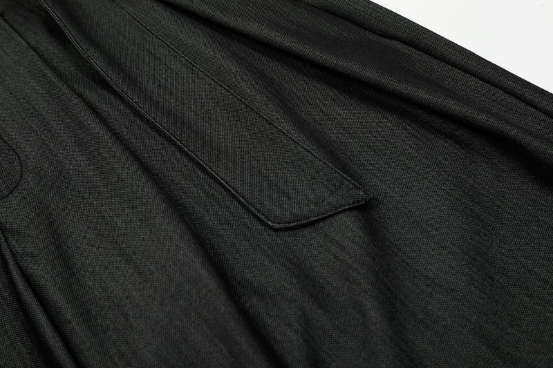 Omirad Draped Balloon Wide-Leg Pants with Belt