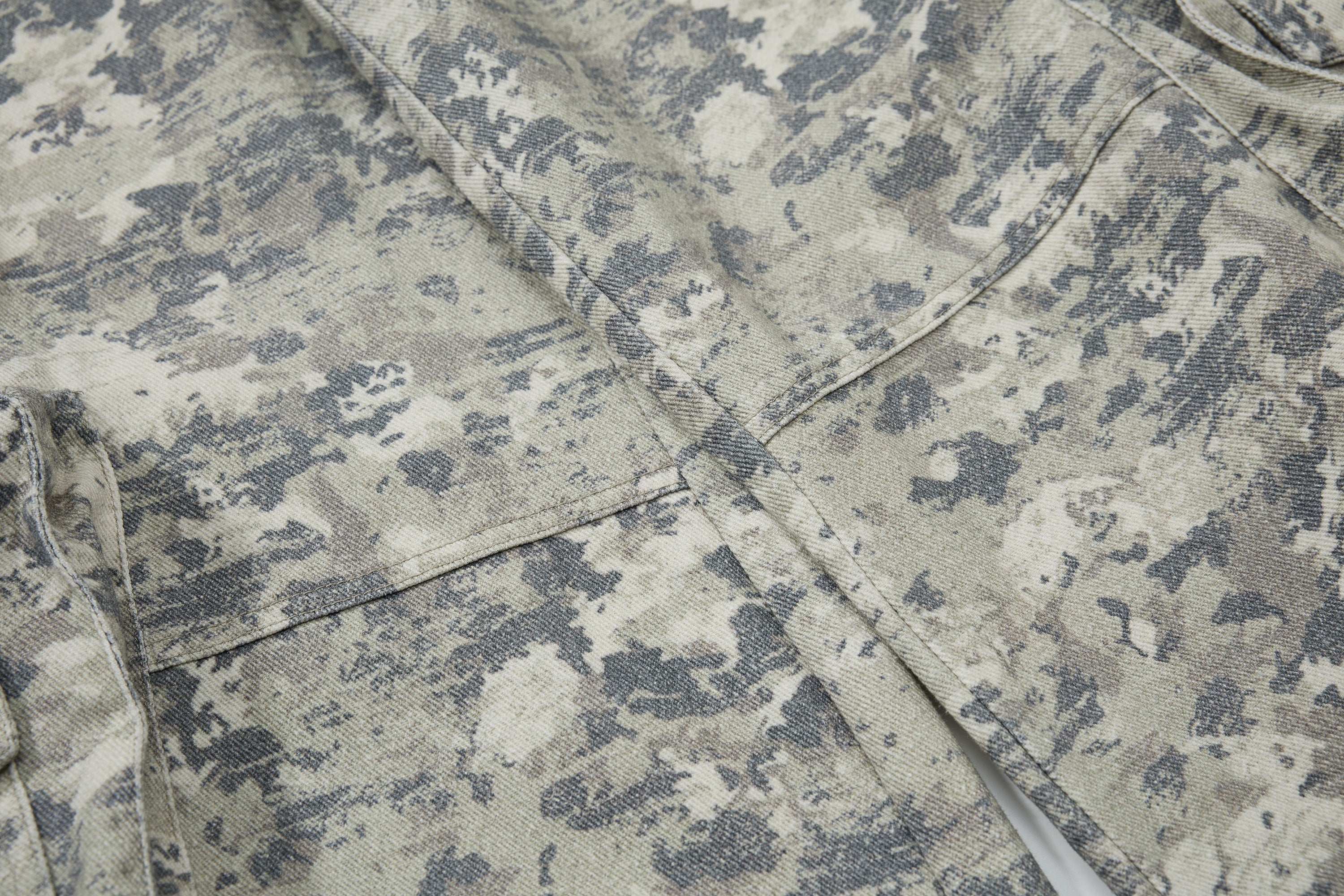Omirad Tactical Camo Wide-Leg Cargo Pants with Reflective Stripe