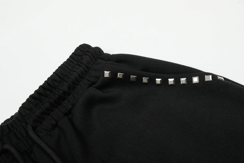Omirad Studded Cross Wide-Leg Sweatpants | Black