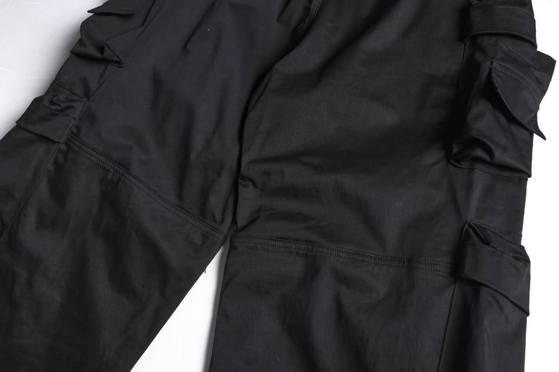 Gothic Cross Cargo Pants | Wide-Leg Streetwear Trousers
