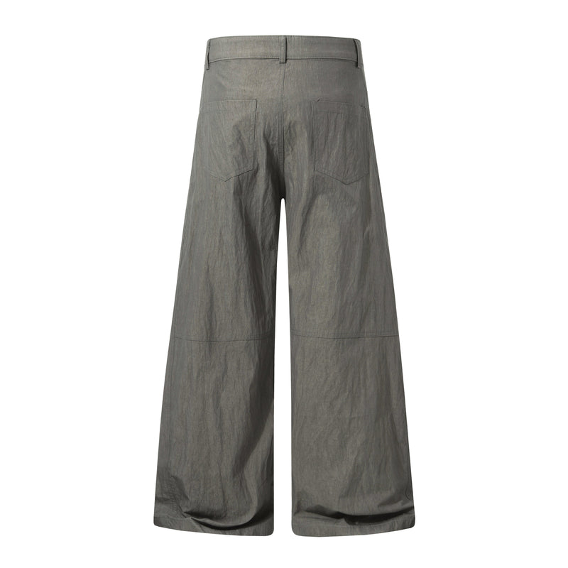 Omirad Crinkled Wide-Leg Nylon-Cotton Trousers | SEAKOFF