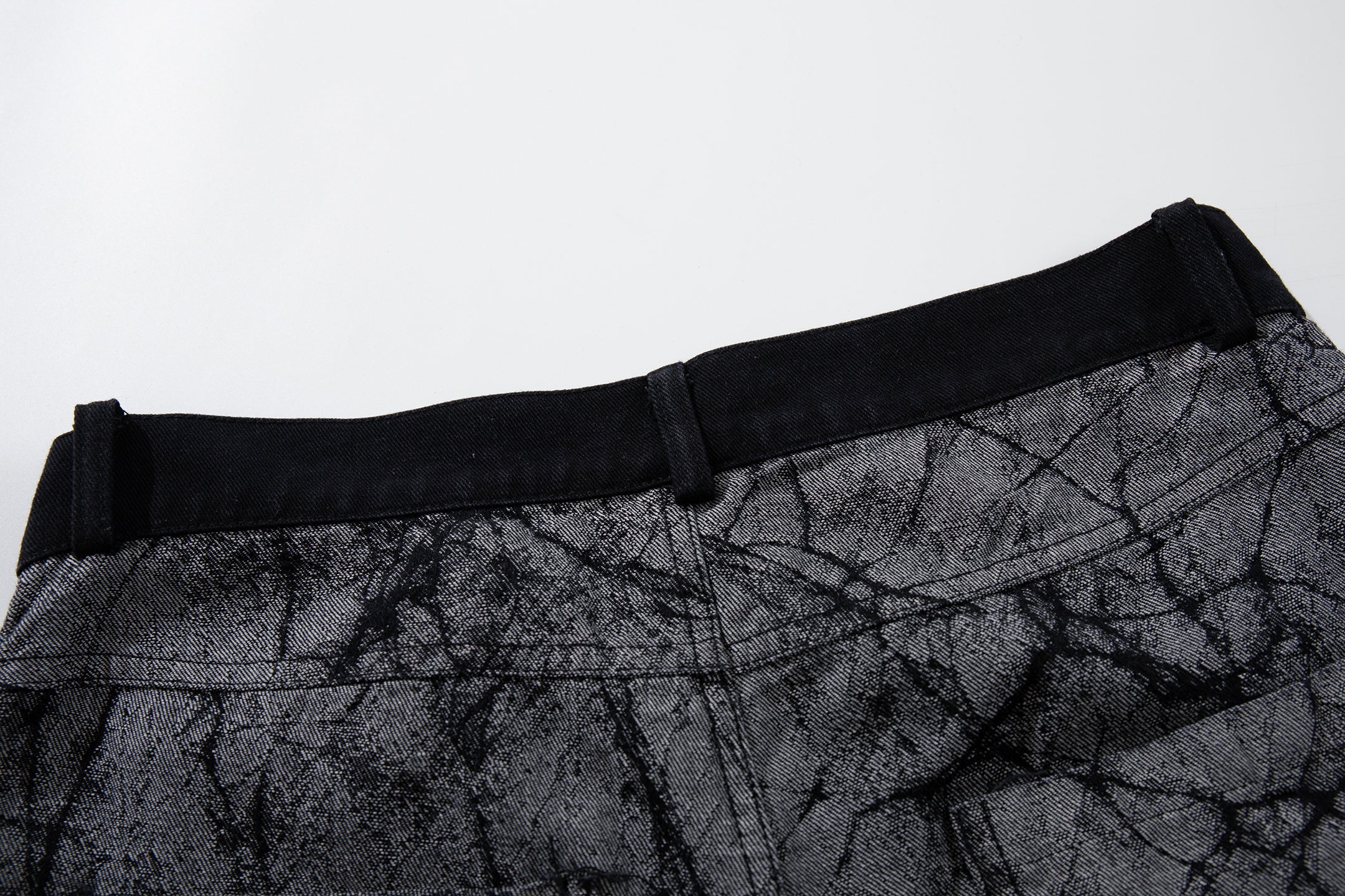 Omirad Graphic Panel Wide Leg Denim Pants | Streetwear