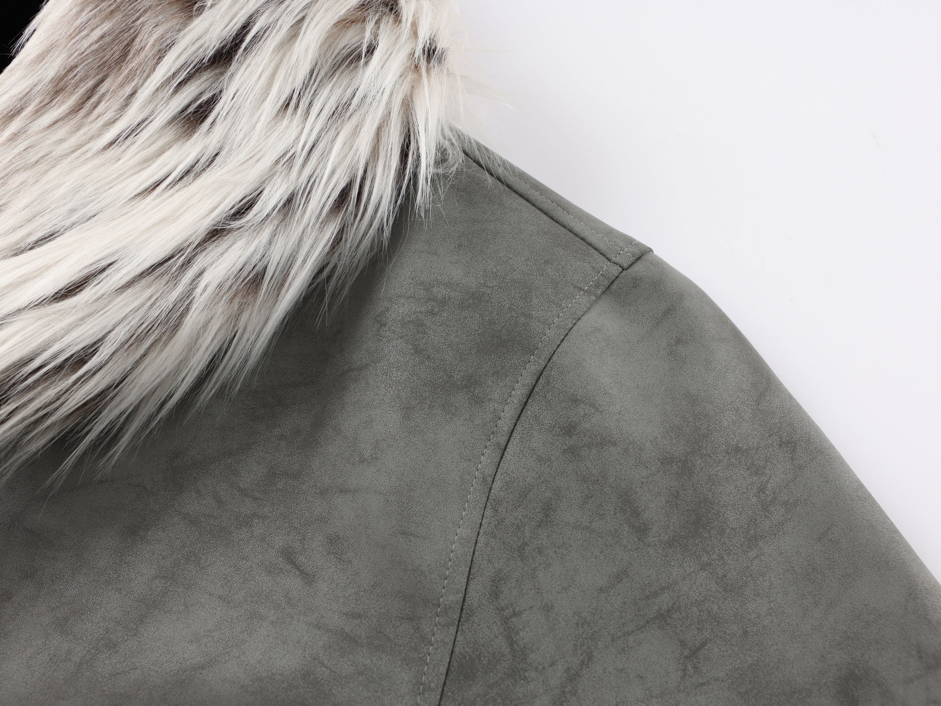 Faux-Fur Collar Suede Winter Jacket | Oversized Streetwear
