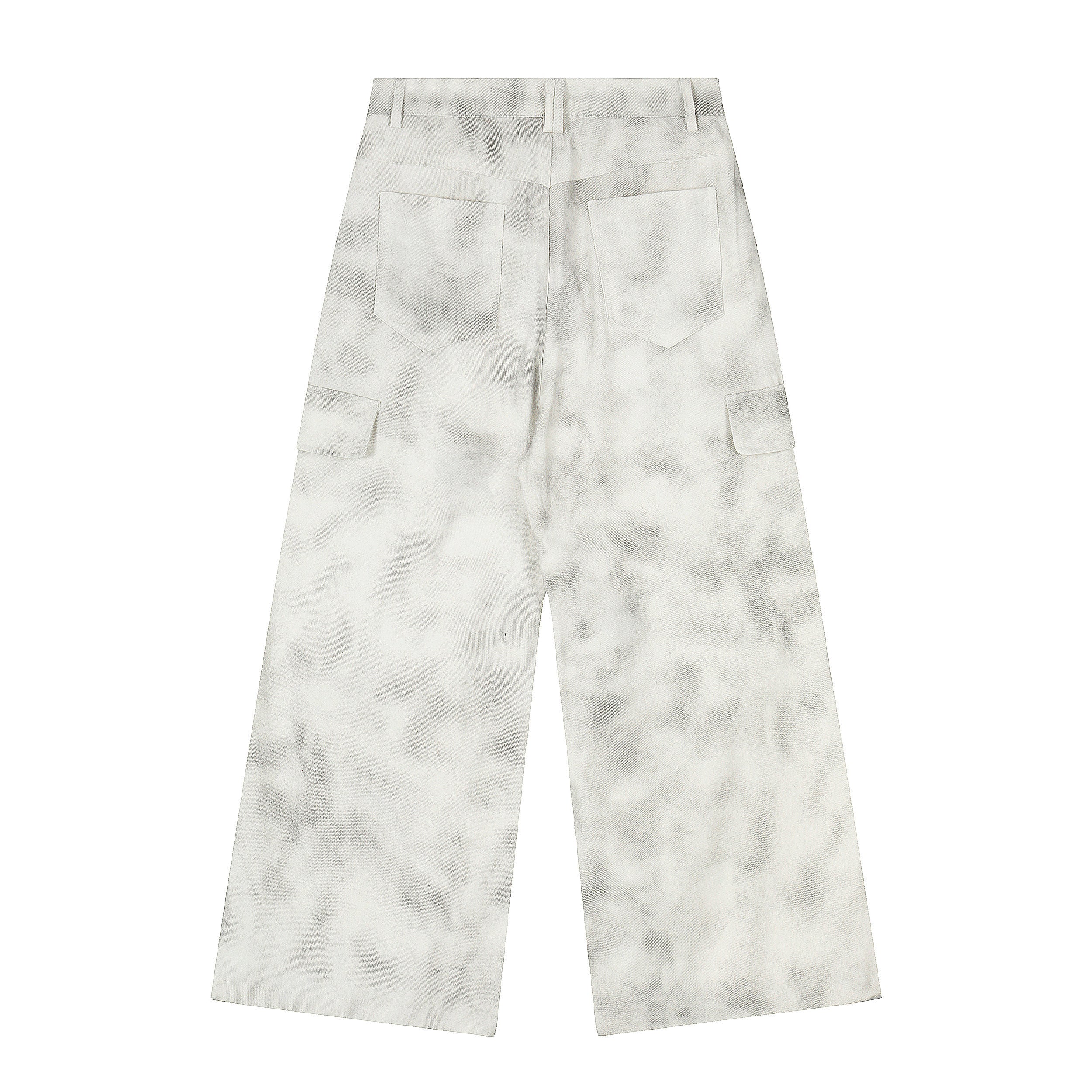 Star Patch Washed Cargo Wide-Leg Pants | Street Style