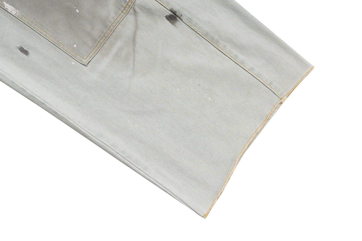 Omirad Distressed Painter-Wash Wide-Leg Jeans | 100% Cotton