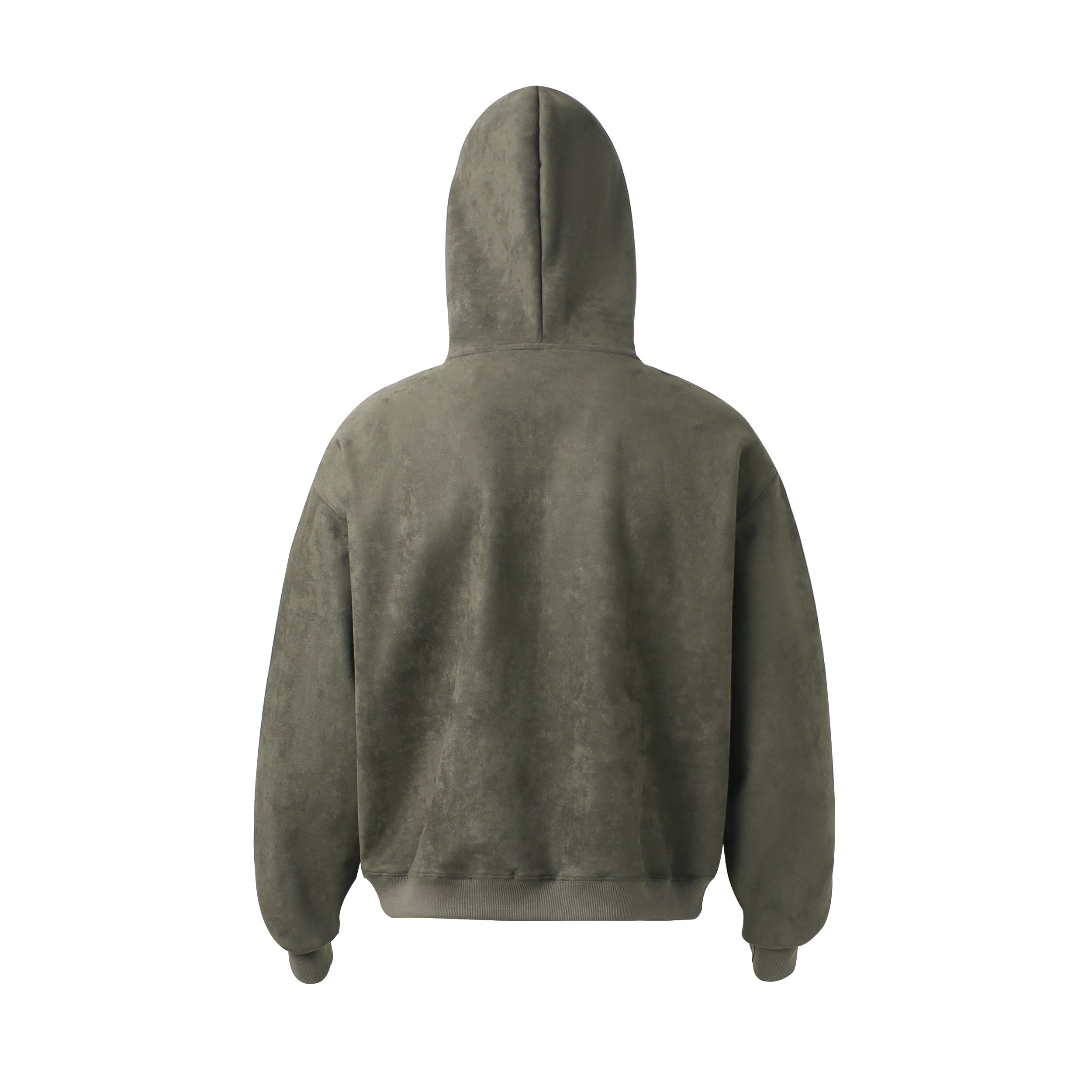GLFSMADE Suede Graphic Zip-Up Hoodie | Streetwear Fleece