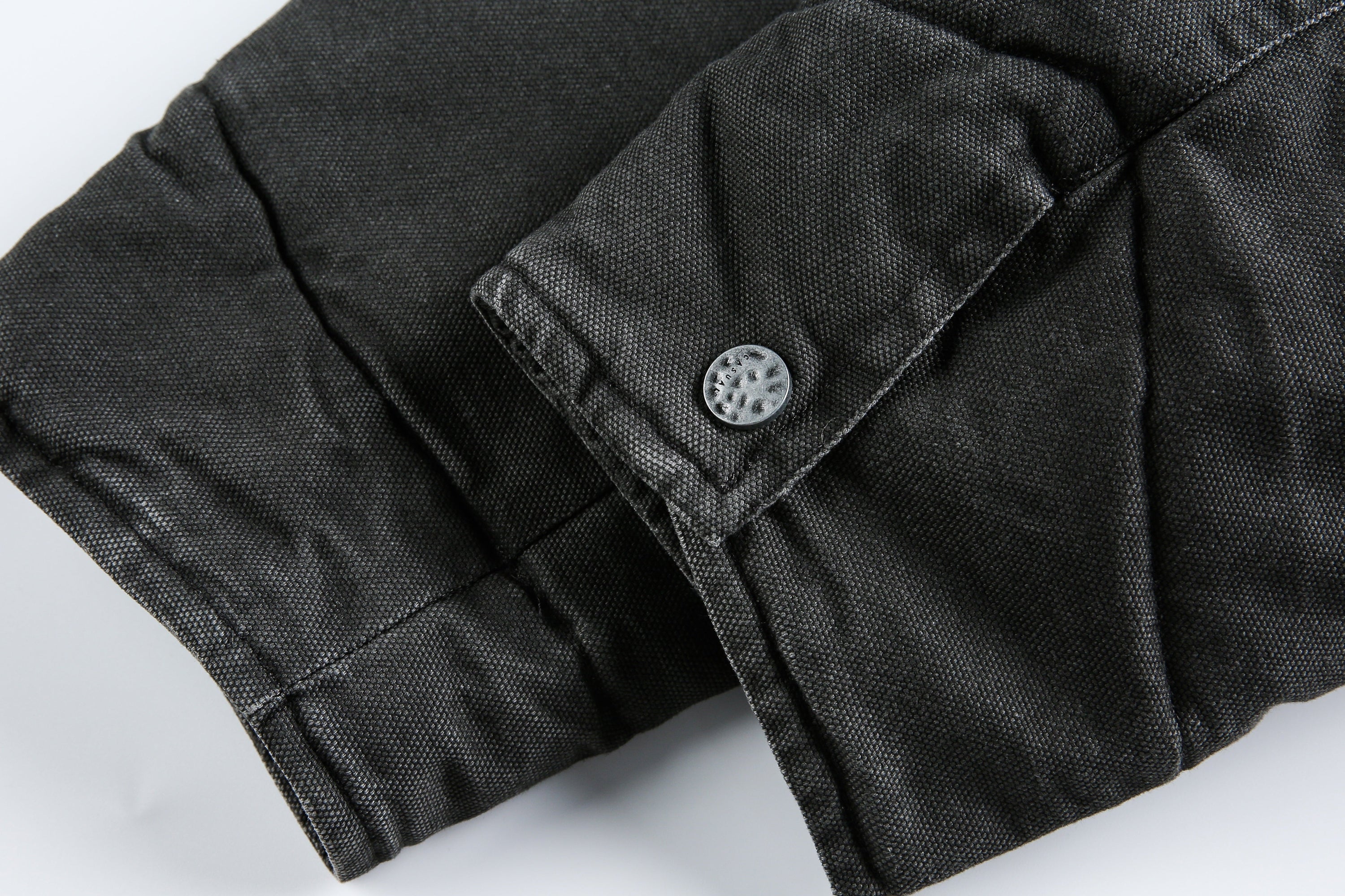 Metal Clasp Utility Jacket | Military-Inspired Cotton Jacket