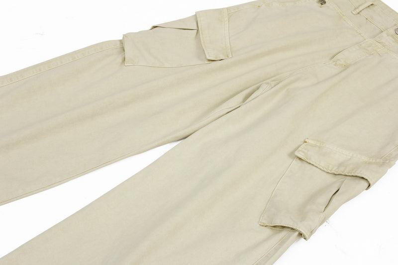 Omirad Cargo Wide Leg Pants | Washed Cotton Streetwear