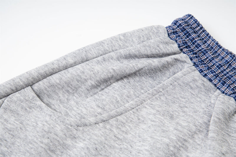 Double-Waist Checkered Print Wide-Leg Track Pants | Y2K Streetwear
