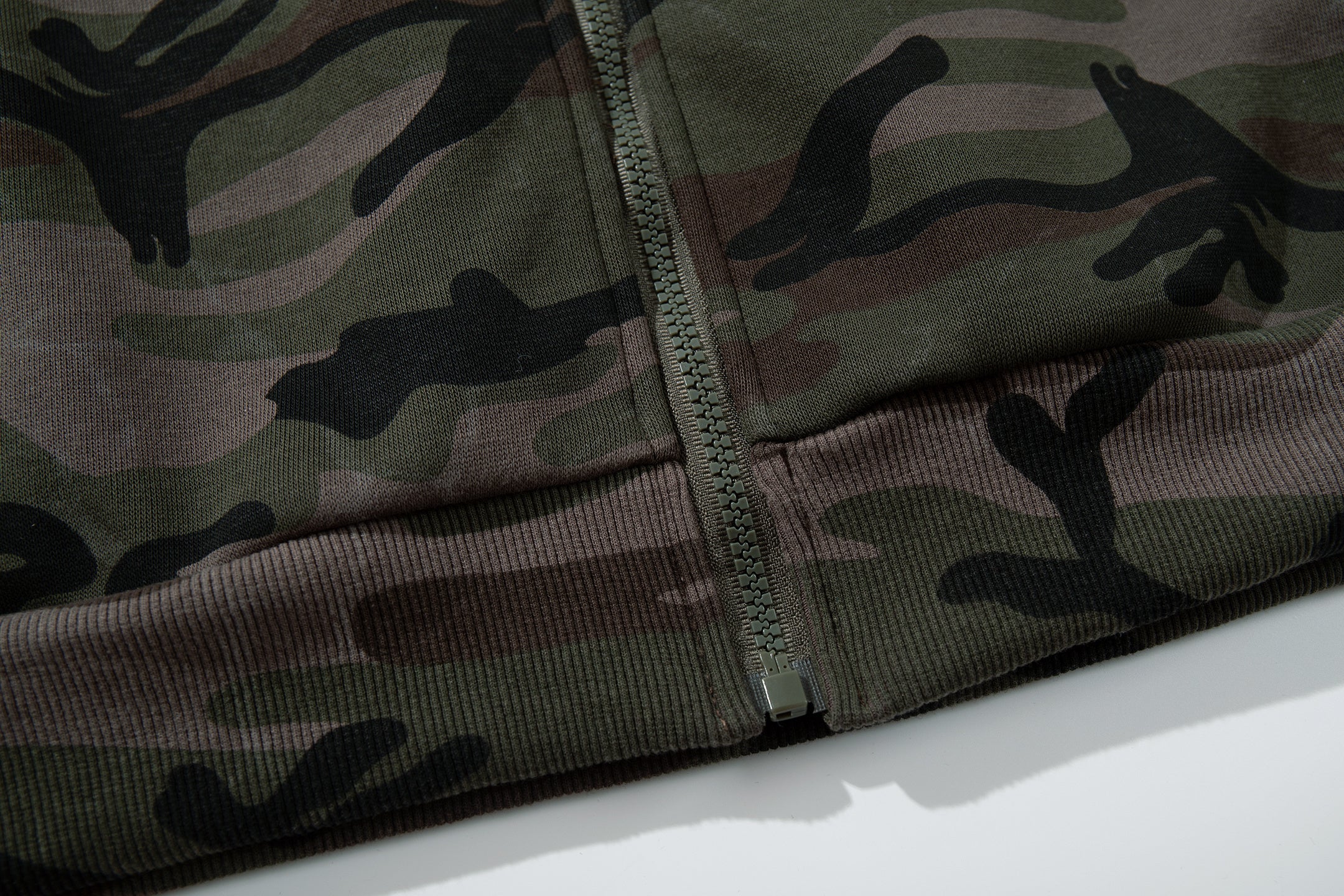 Omirad Camo Zip-Up Hoodie | Chenille Varsity Street Hoodie