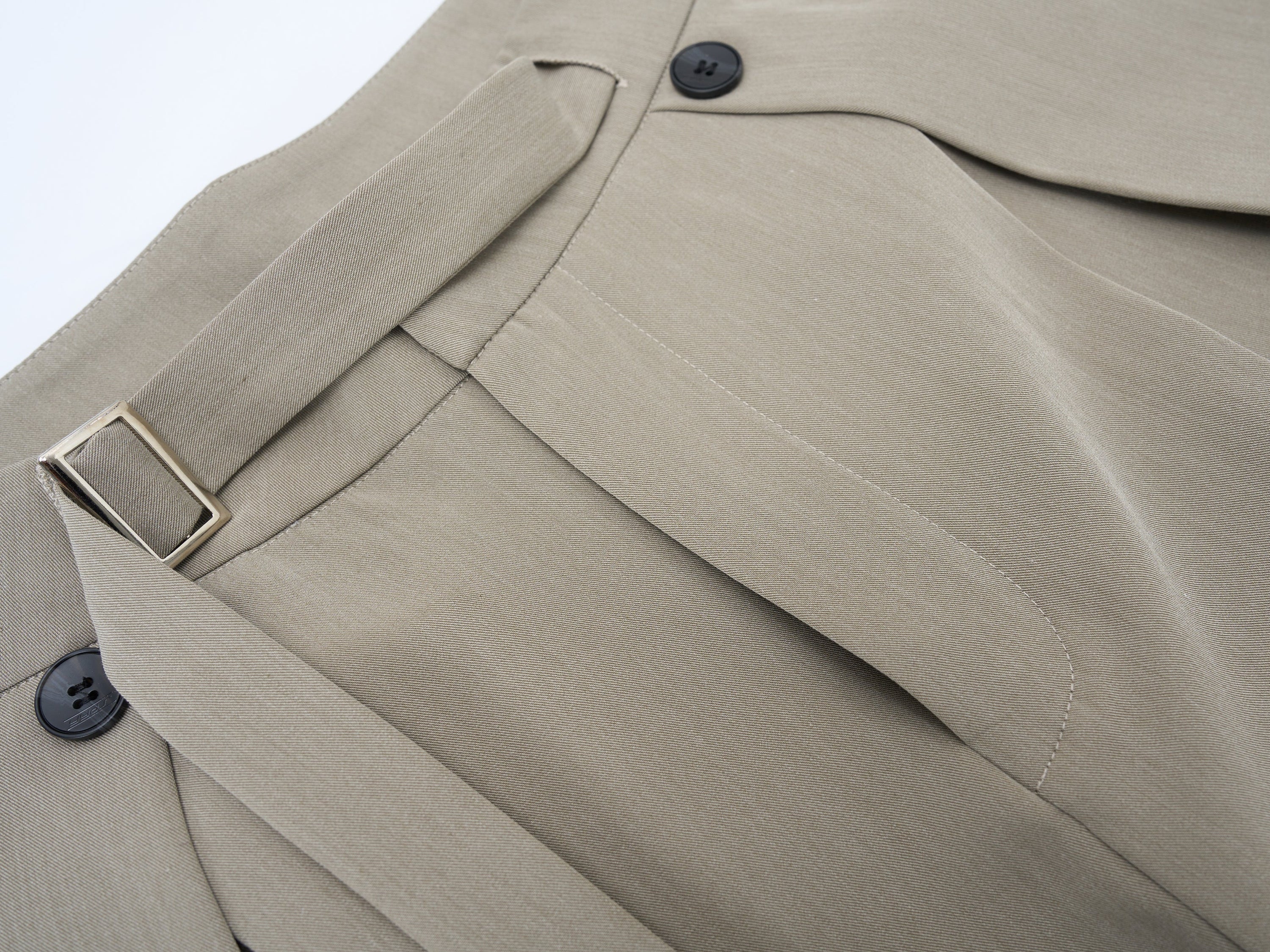 Buckle-Wrap Wide-Leg Trousers | Tailored Street Style
