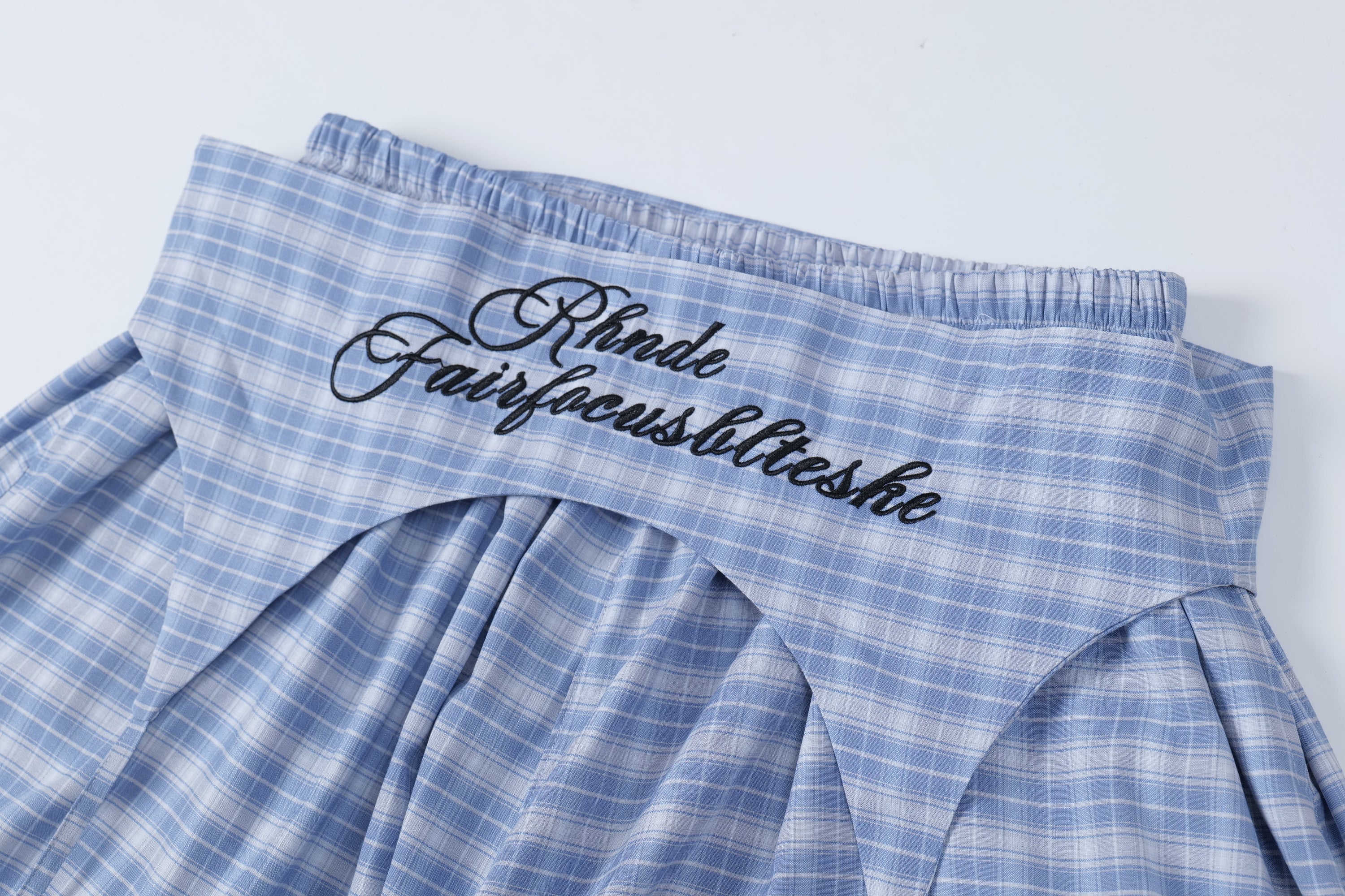 Fairfocus Draped Plaid Wide-Leg Pants | Avant-Garde Streetwear