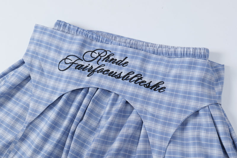 Fairfocus Draped Plaid Wide-Leg Pants | Avant-Garde Streetwear