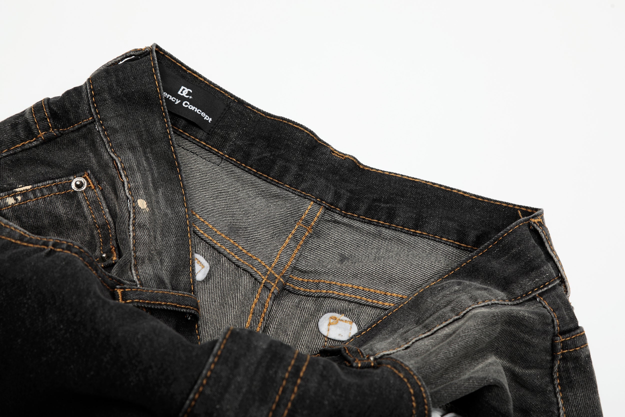 Omirad Vintage Wash Barrel Leg Jeans | Distressed Streetwear