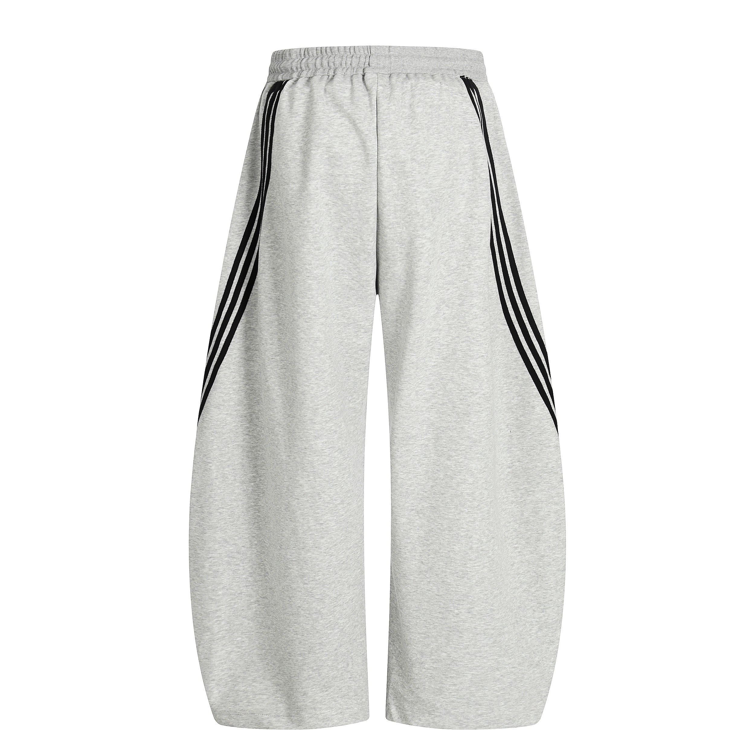 Curved Stripe Wide-Leg Sweatpants | Streetwear Track Pants