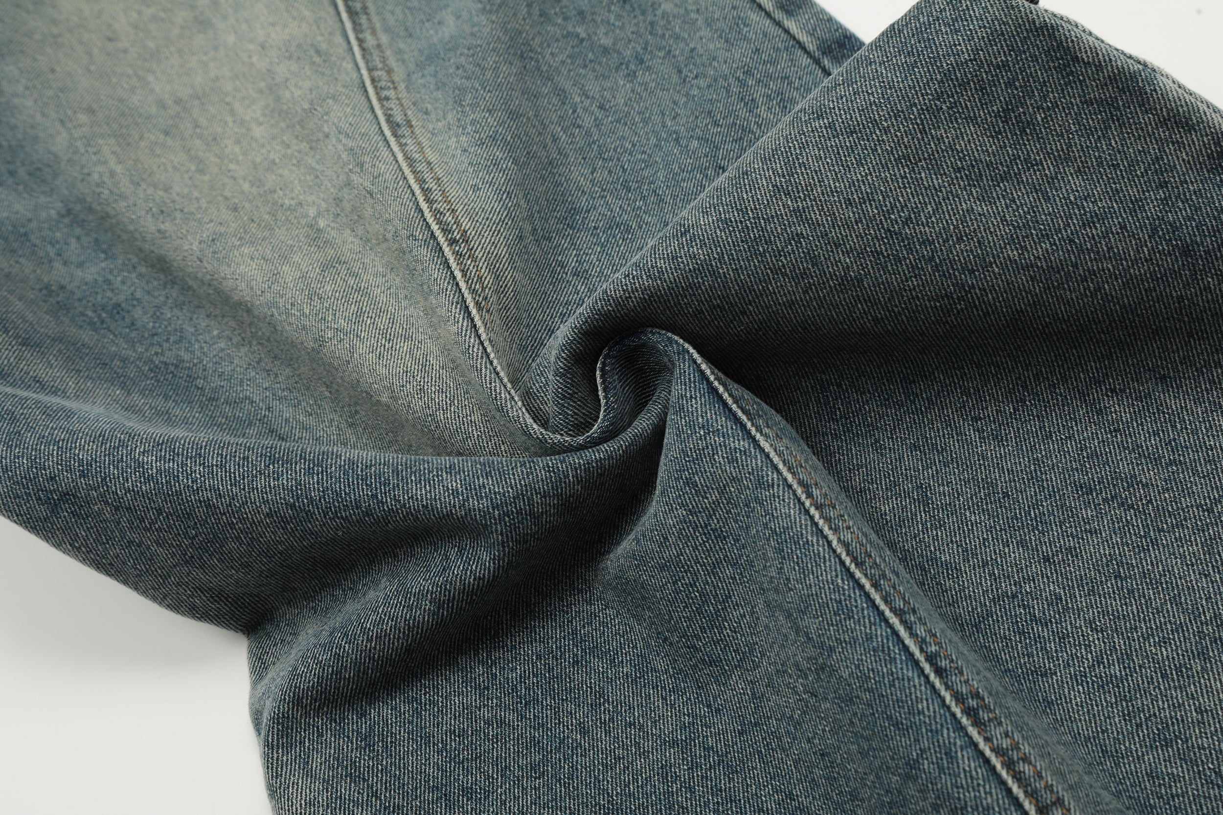 Omirad Curved-Panel Balloon Denim Pants | Vintage Wash