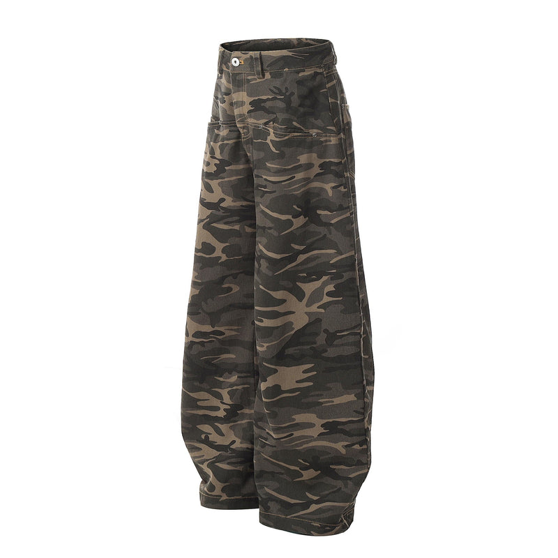 Omirad Camouflage Balloon Wide-Leg Jeans | Streetwear