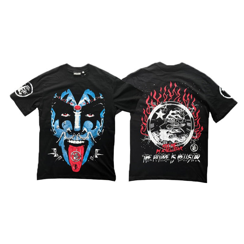 Hellstar Shirt 250GSM Cotton Mask Graphic Tee | The Future is Hellstar Streetwear