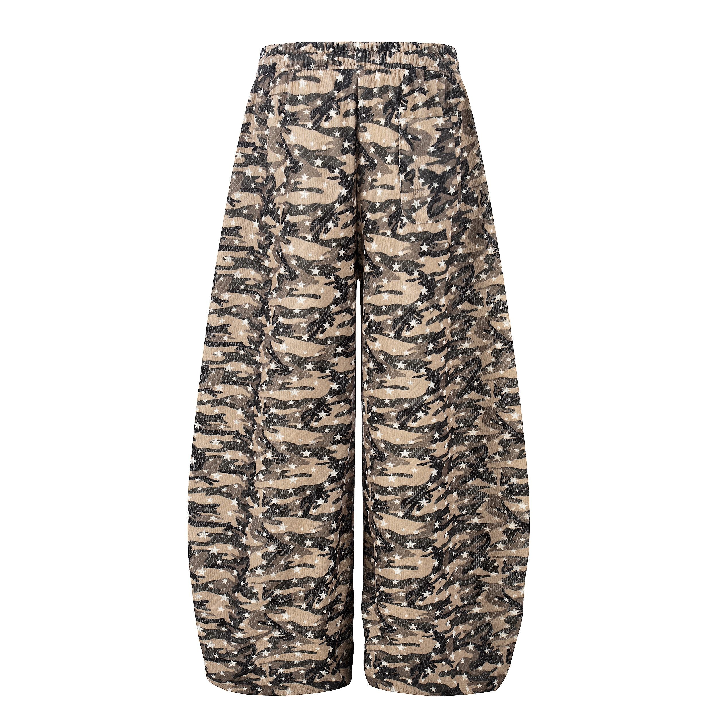 Omirad Desert Camo Star Wide-Leg Sweatpants | Y2K Streetwear