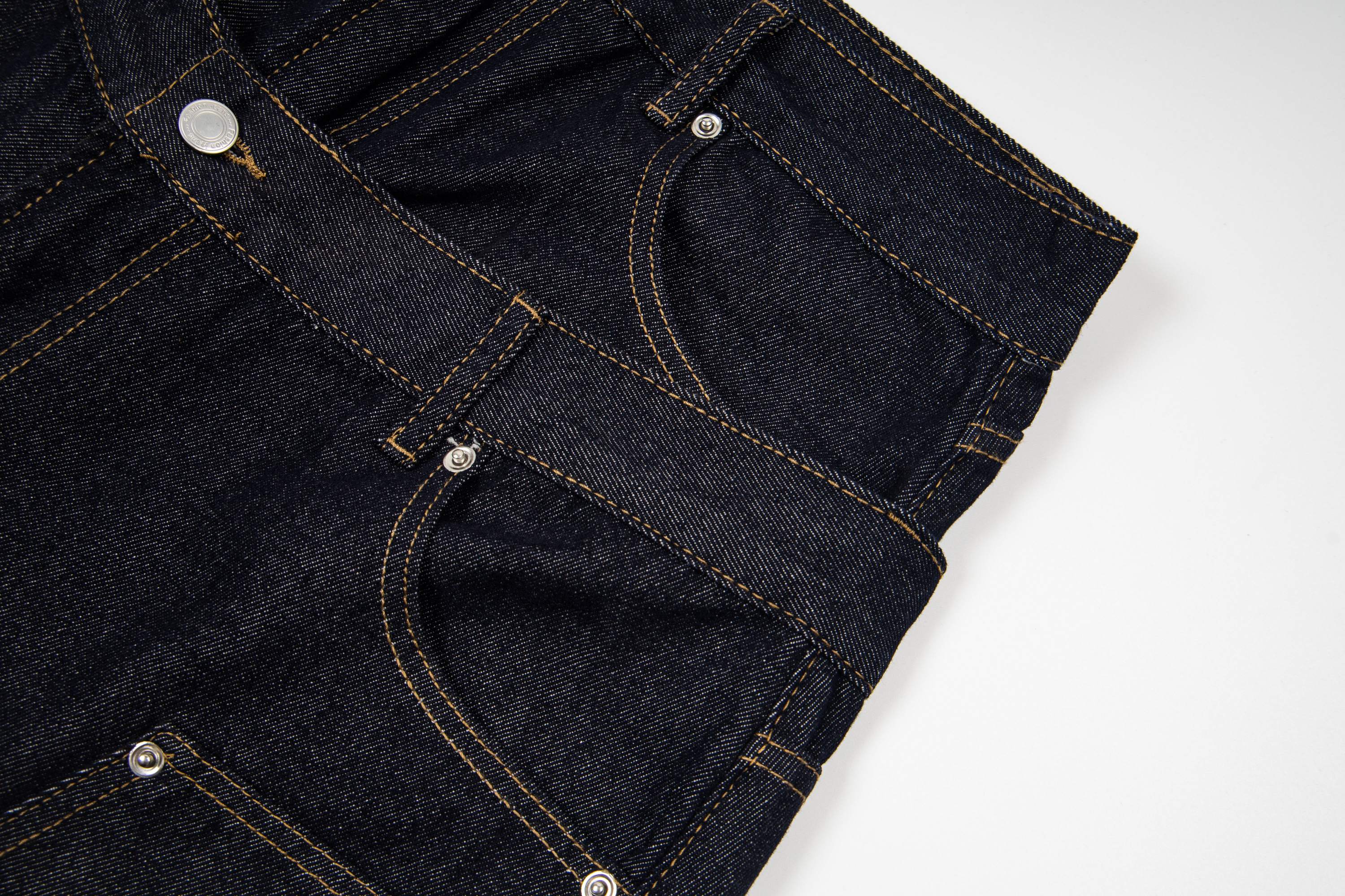 Omirad Double Waist Panel Denim Shorts | Wide Fit
