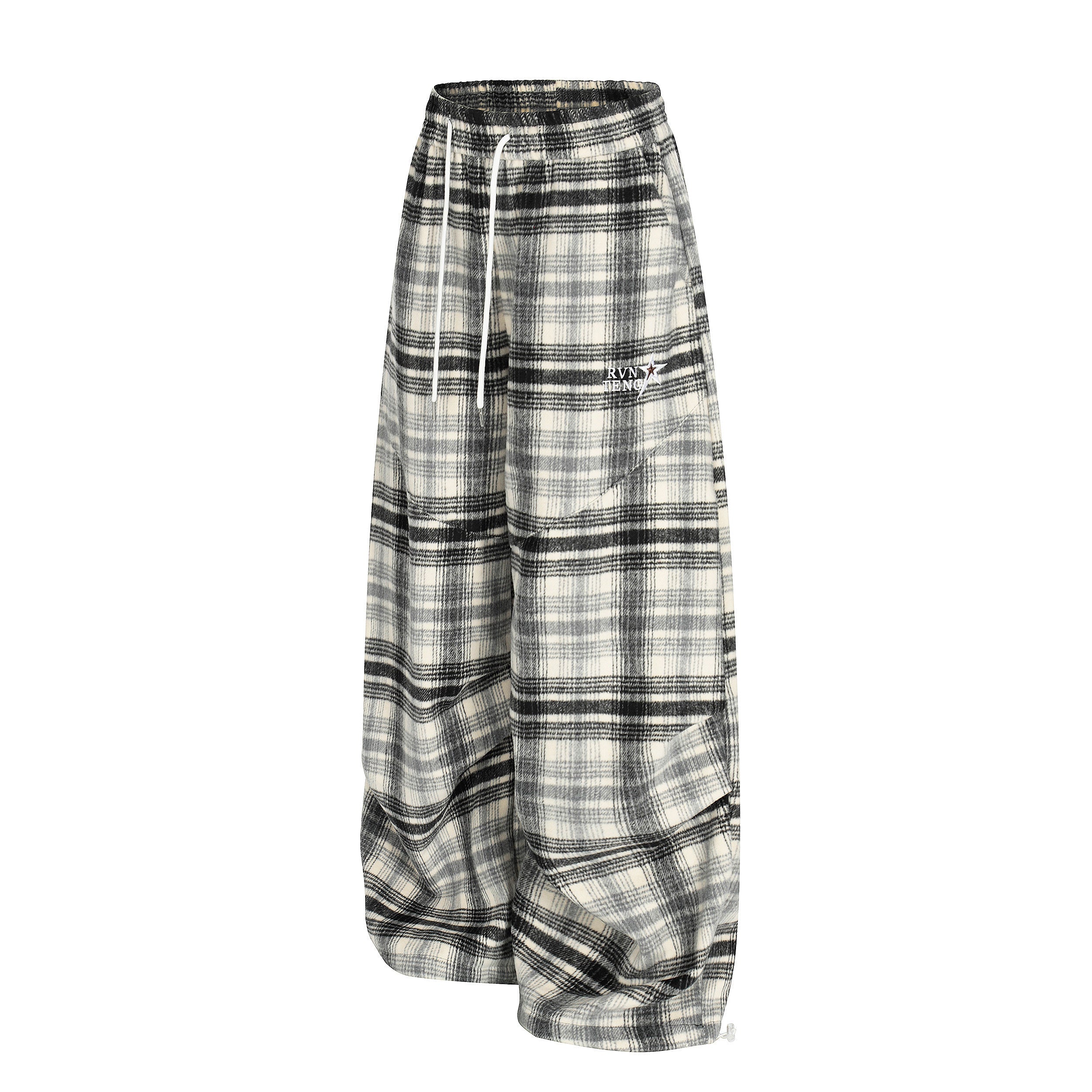 Omirad Plaid Wide-Leg Pants | Oversized Streetwear Fit