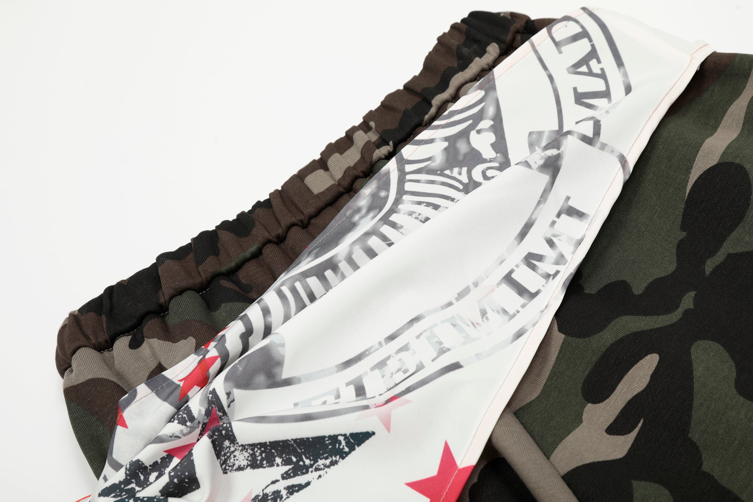 Camo Scarf-Wrap Wide Leg Pants | Streetwear Statement
