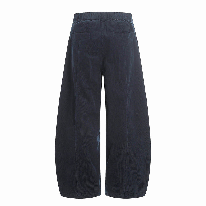 Omirad Wide-Leg Corduroy Pants | 100% Cotton Pleated Trousers