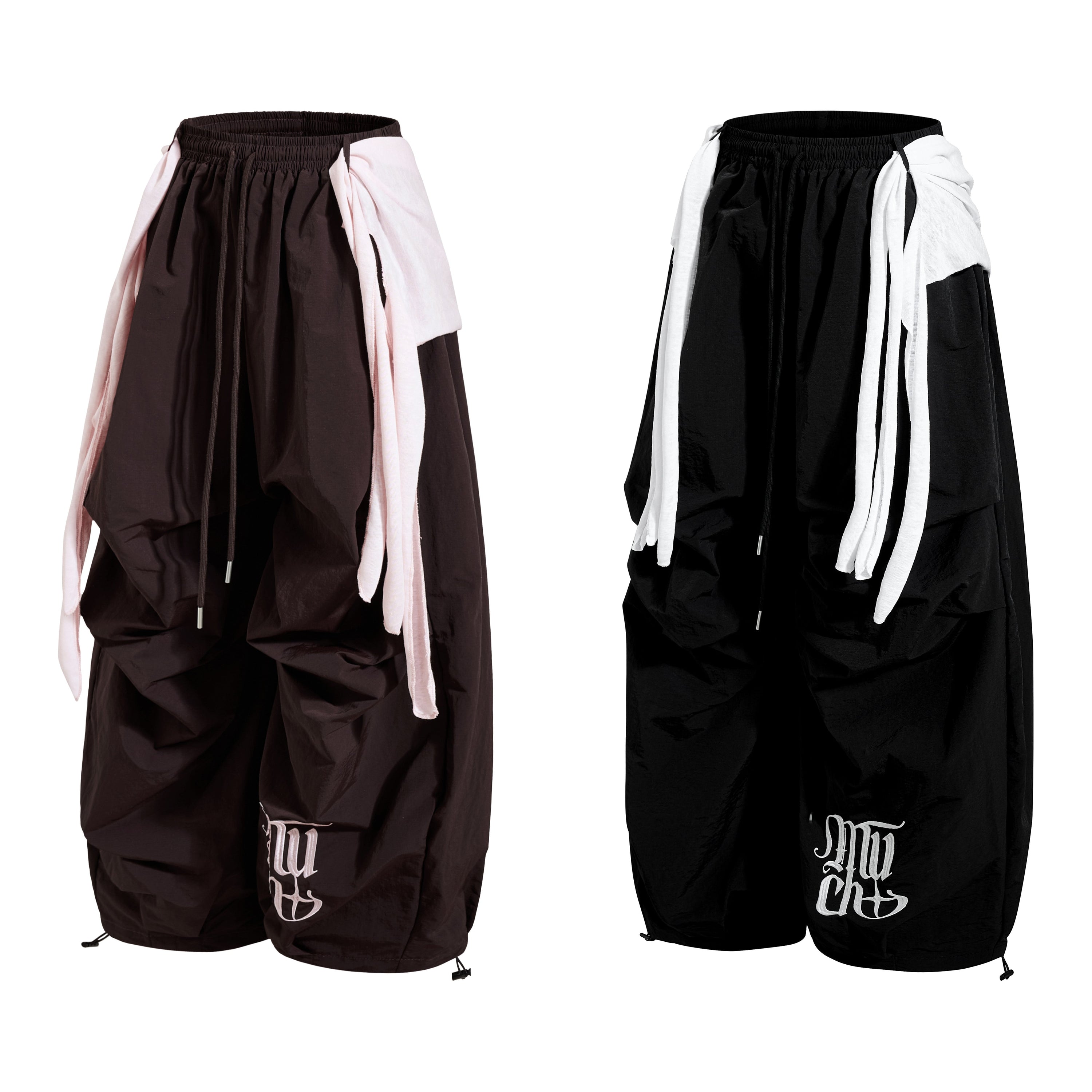 Omirad Layered Utility Wide-Leg Pants | Streetwear Nylon