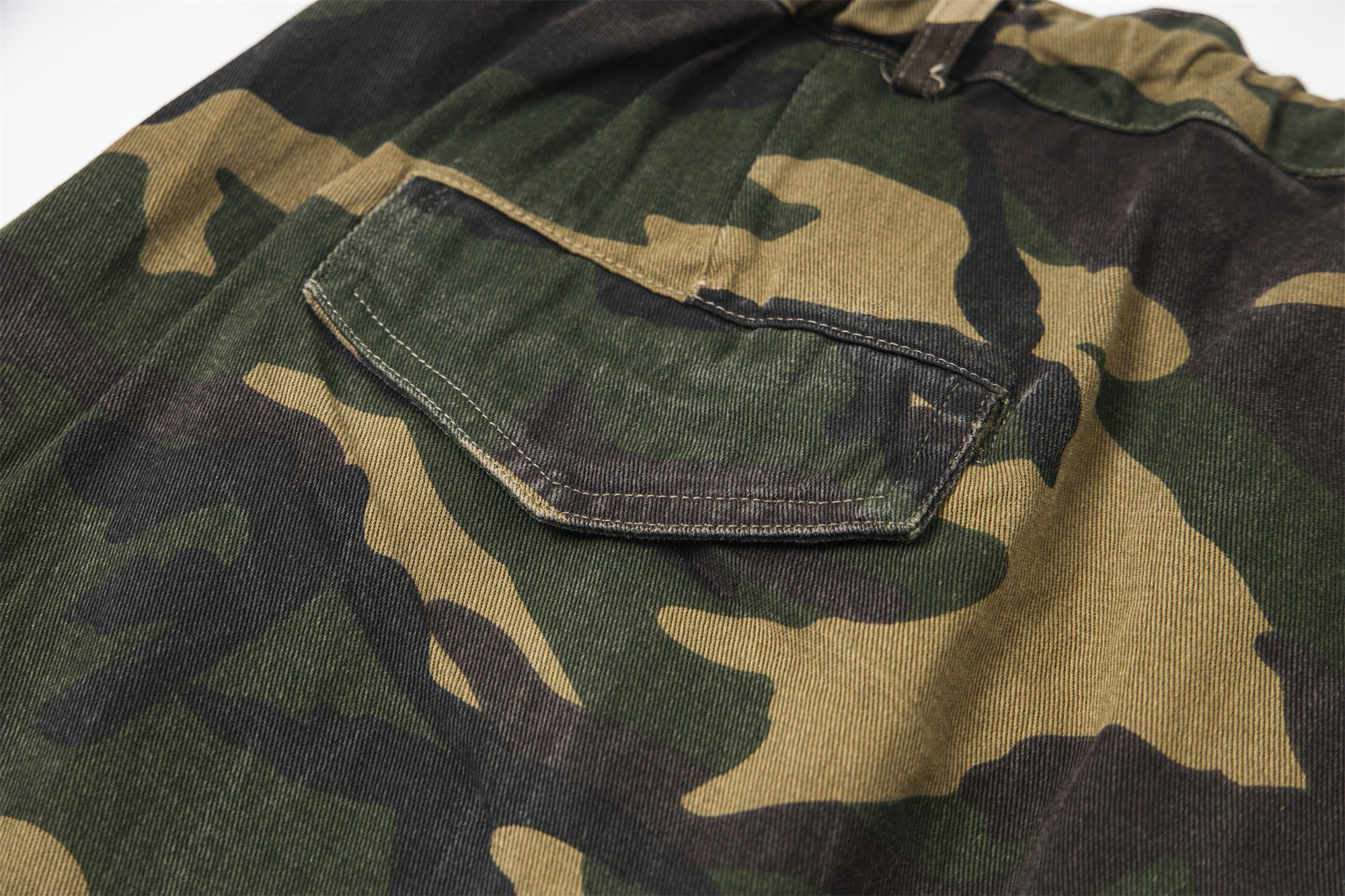 Omirad Camo Wide-Leg Cotton Pants | Military Streetwear