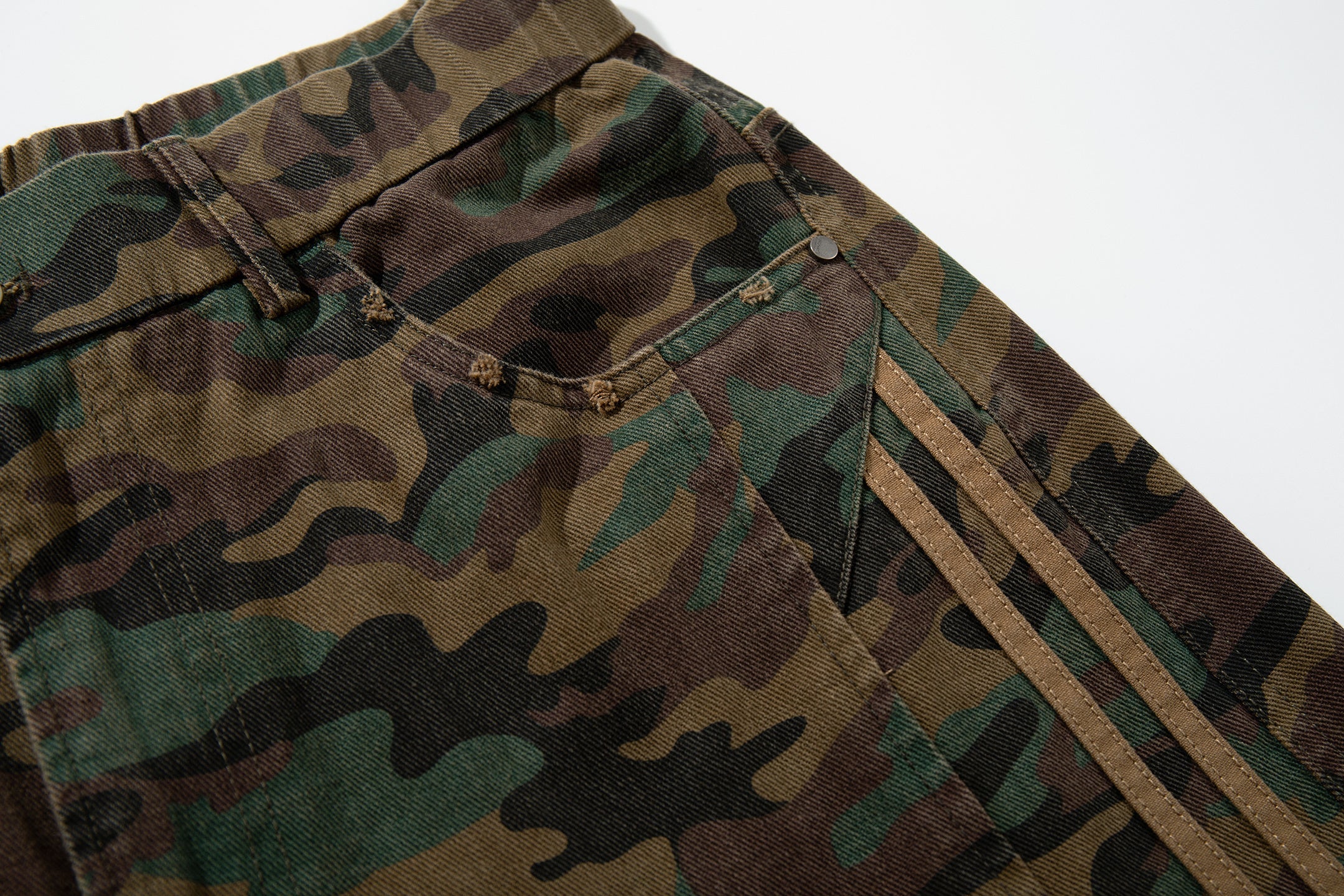 Camo Triple Stripe Wide-Leg Pants | Woodland Military