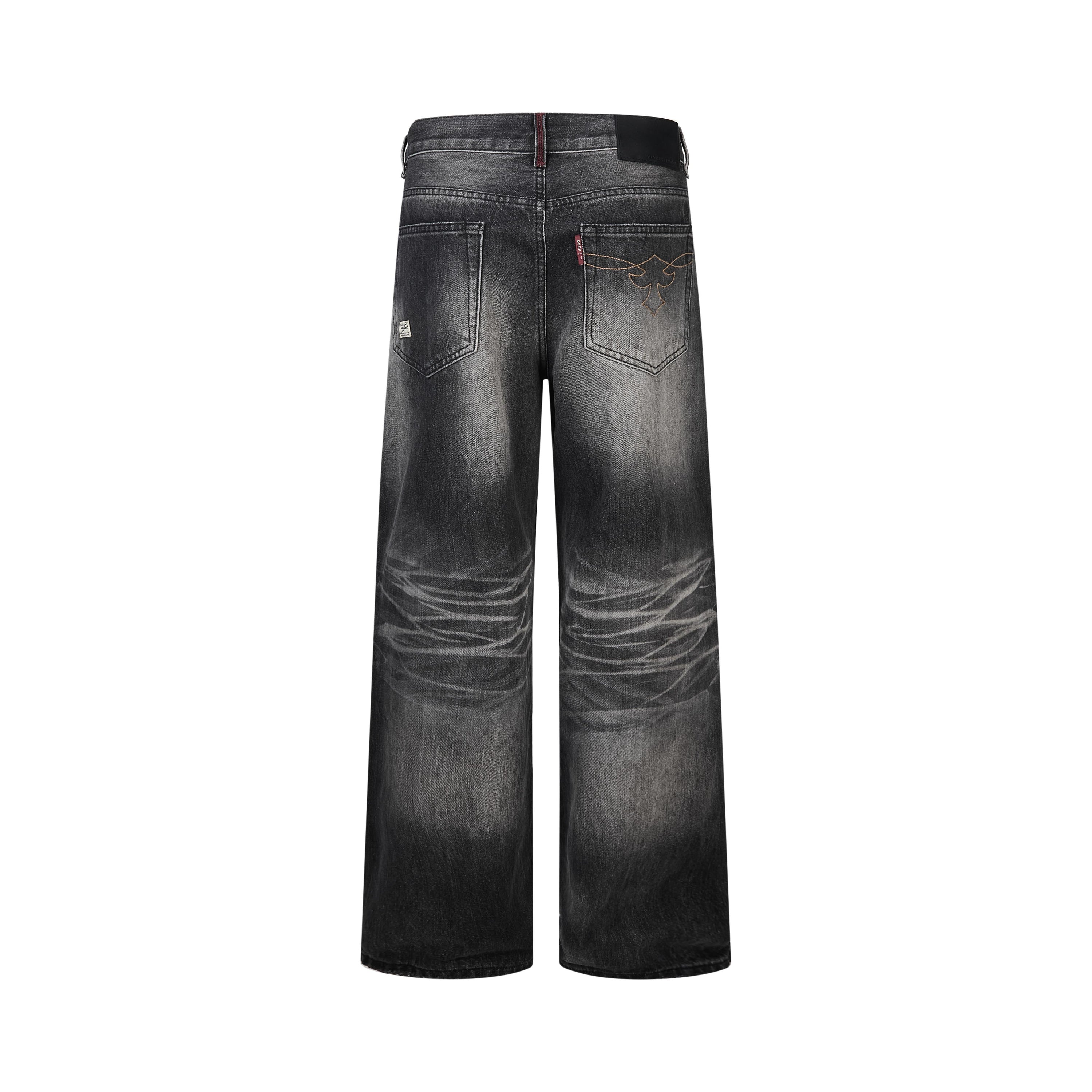 Omirad Vintage Faded Wide-Leg Jeans | 100% Cotton Denim