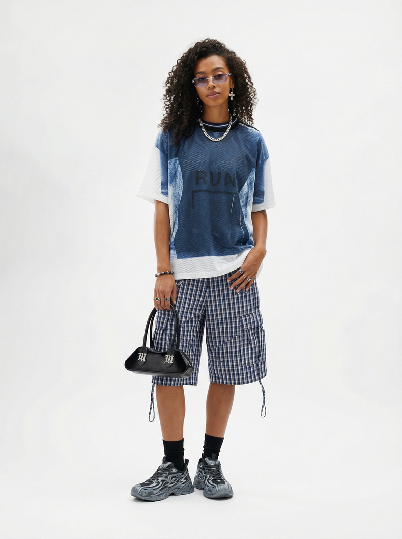 Omirad Run Graphic Mesh Jersey | Streetwear Athletic Tee