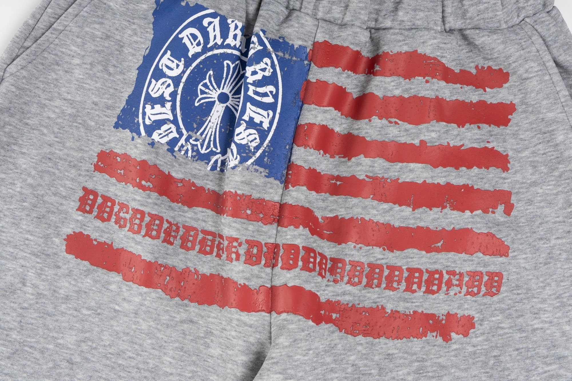 Omirad Flag Graphic Wave-Hem Wide-Leg Sweatpants