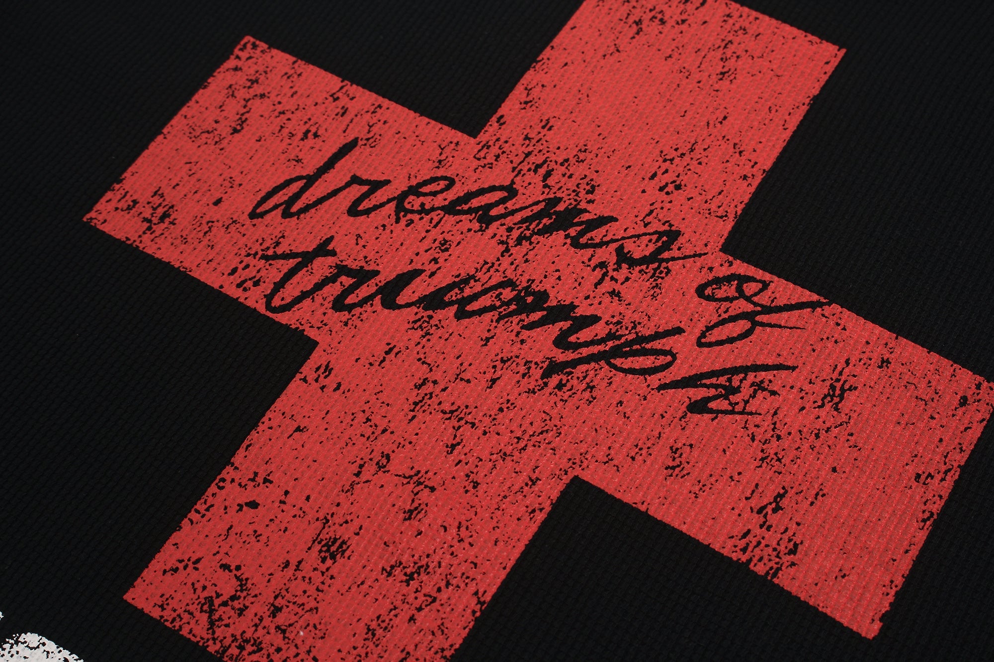 Cross Typography Streetwear Graphic Tee | GLFSMADE Happy
