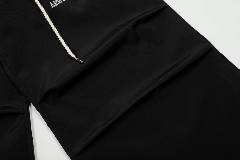 Omirad Star Patch Nylon Wide-Leg Pants | Streetwear Cargo