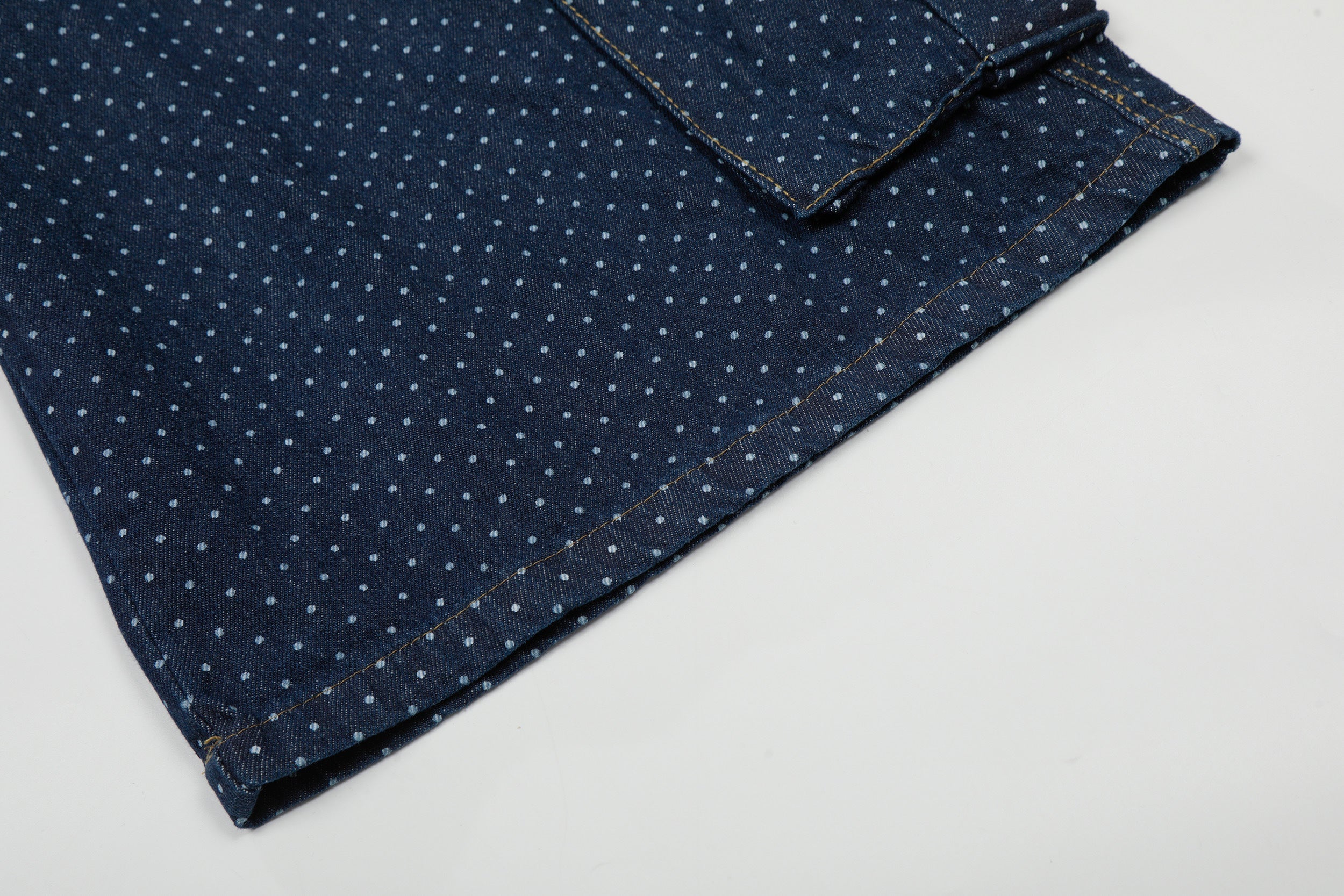 Polka Dot Denim Cargo Shorts | Wide Fit Streetwear