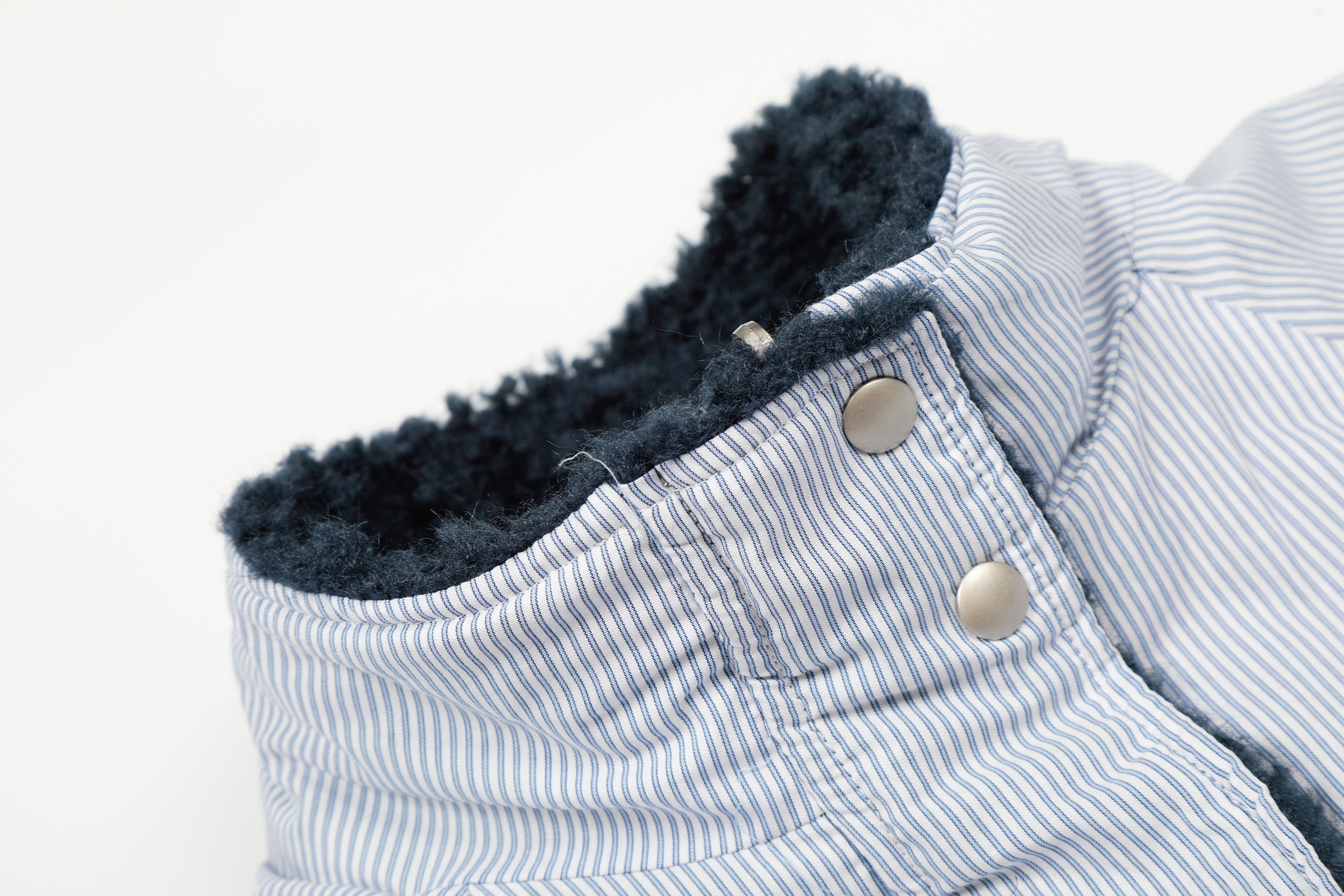Reversible Sherpa & Striped Corduroy Jacket | Cropped Fit
