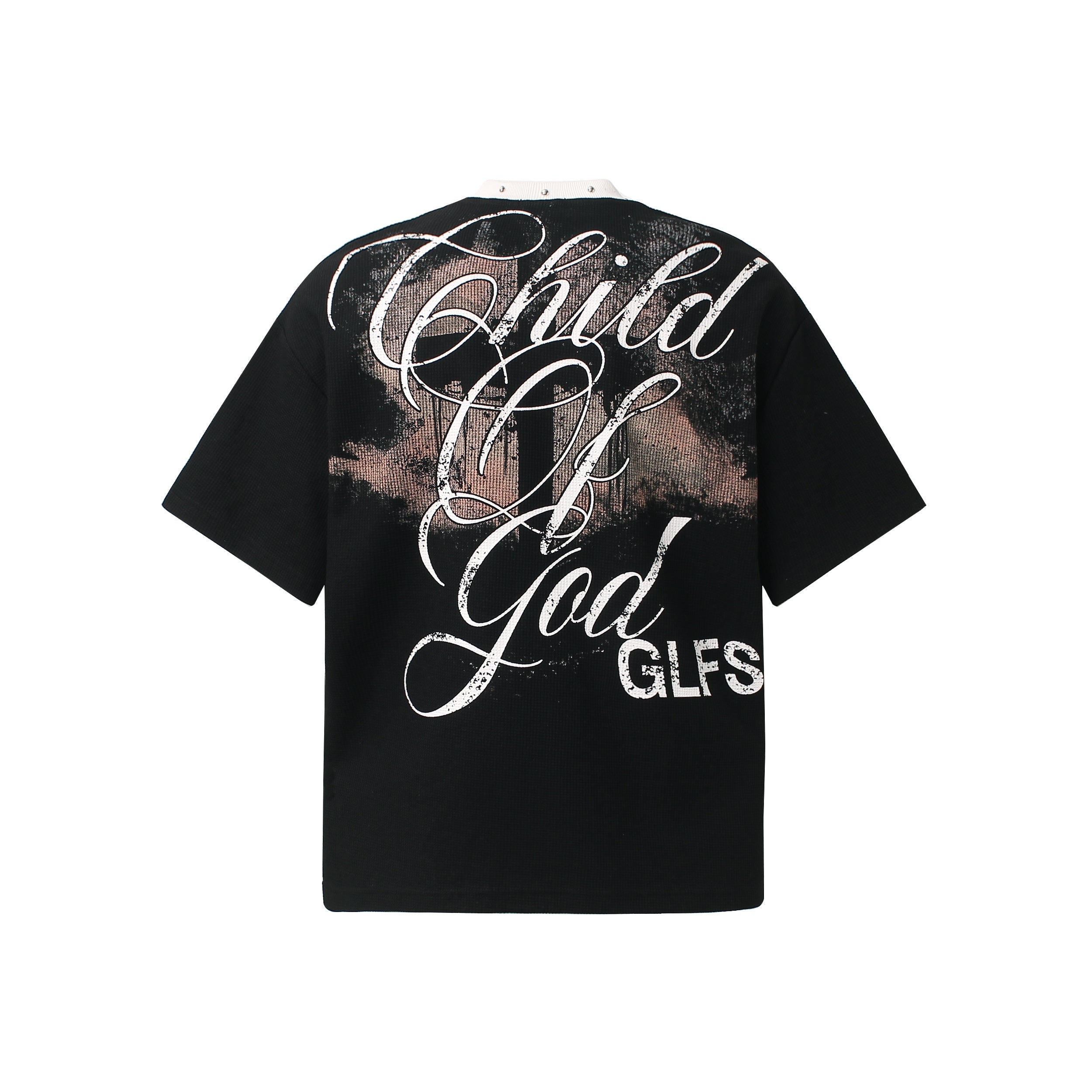 Gothic Cross Script Graphic Tee | Streetwear Statement T-Shirt