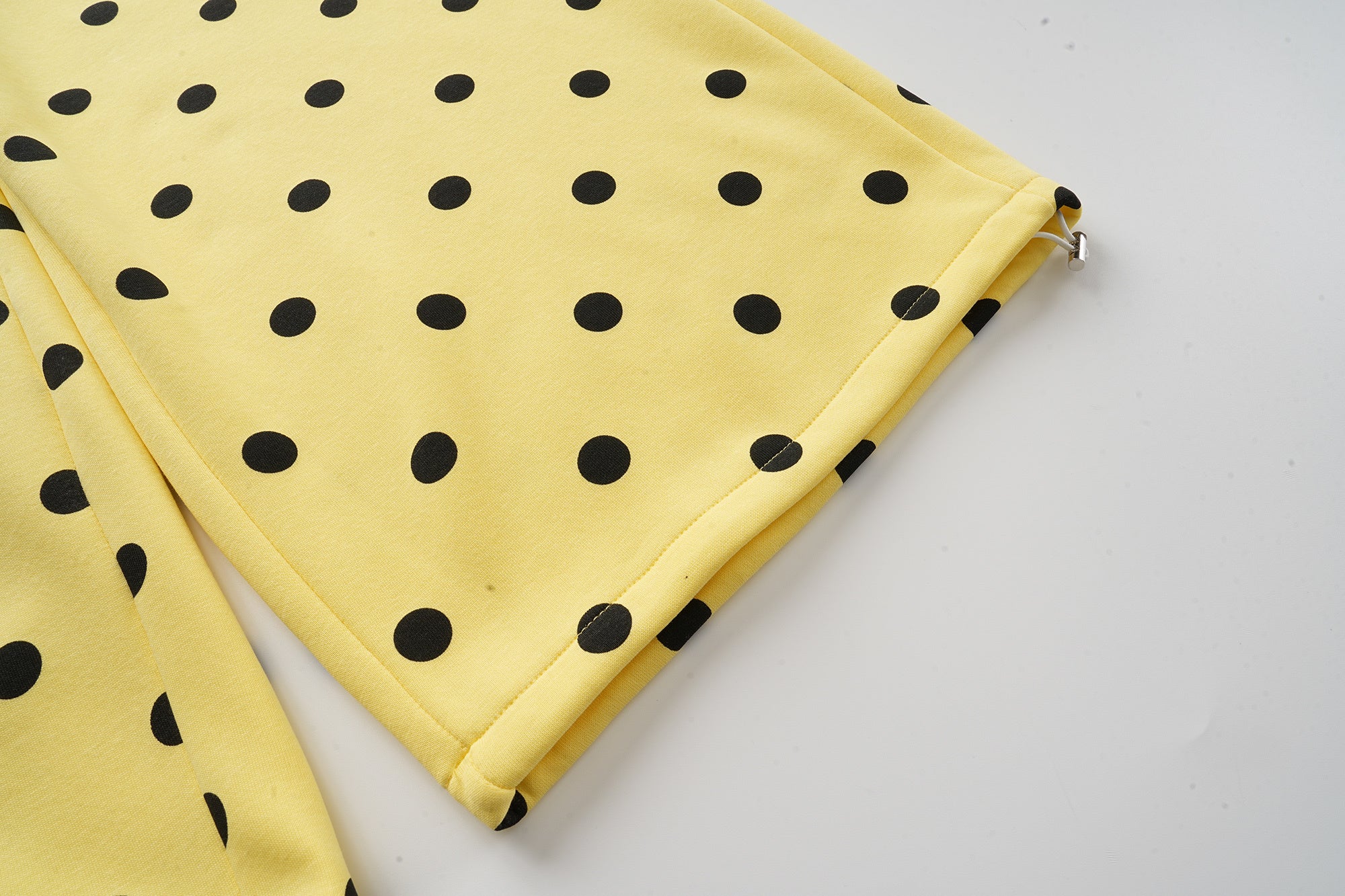 Omirad Polka Dot Wide-Leg Pants | Yellow & Black Cotton