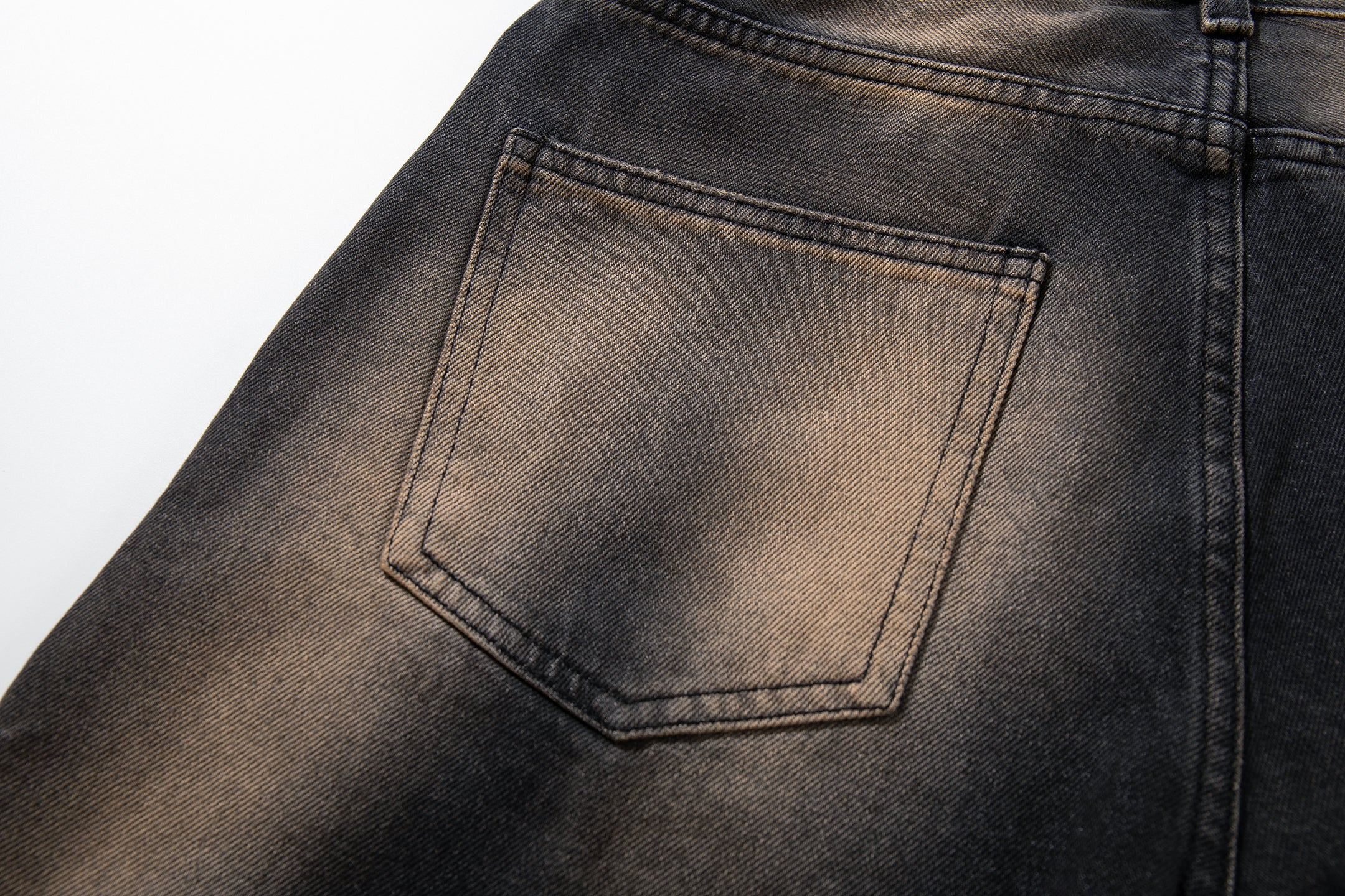 Omirad Washed-Cloud Wide-Leg Jeans | Black Fade Denim