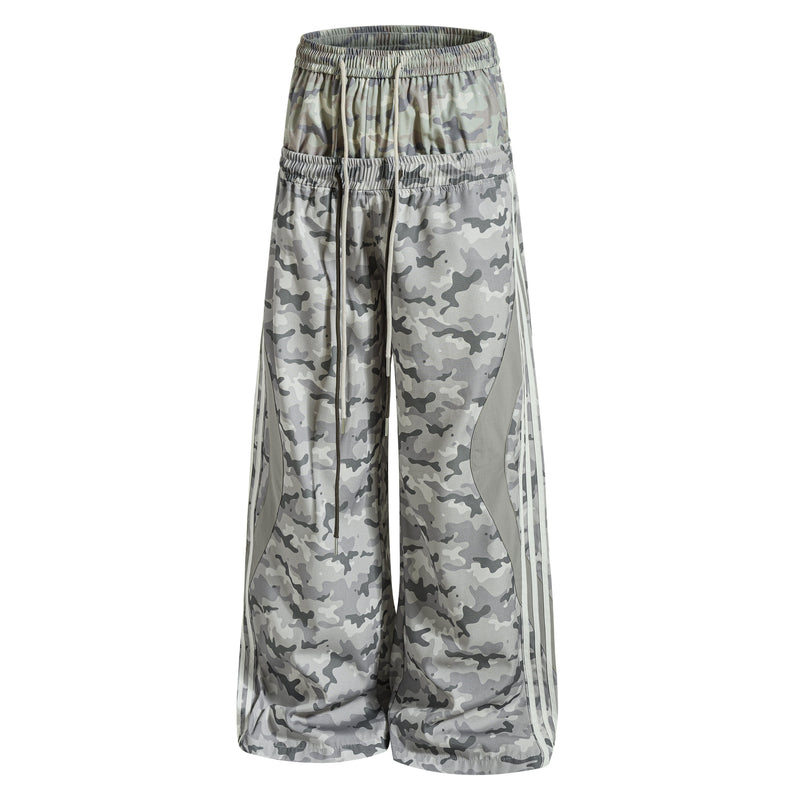 Omirad Camo Mesh Track Pants | Wide-Leg Street Style