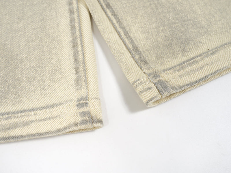 Wide-Leg Embroidered Pocket Denim Pants | Street Luxury