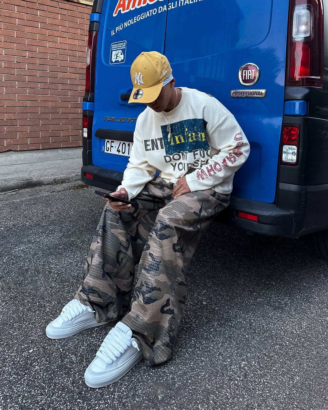 Omirad COPYCAT WAR Heavy Waffle Long Sleeve | Streetwear