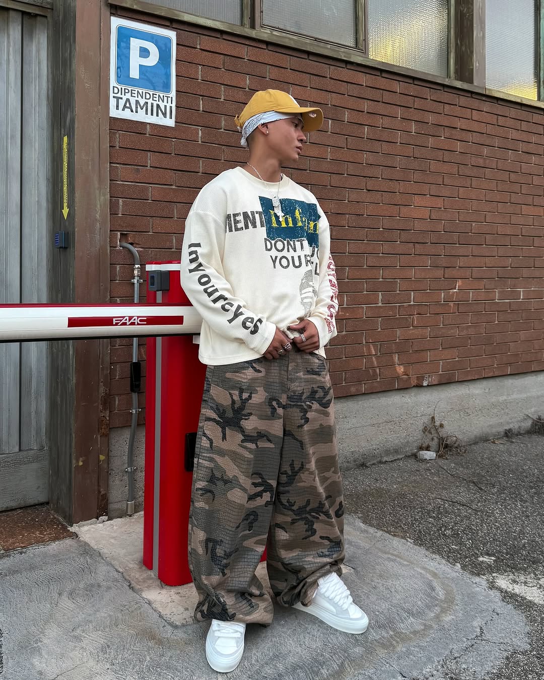 Omirad COPYCAT WAR Heavy Waffle Long Sleeve | Streetwear