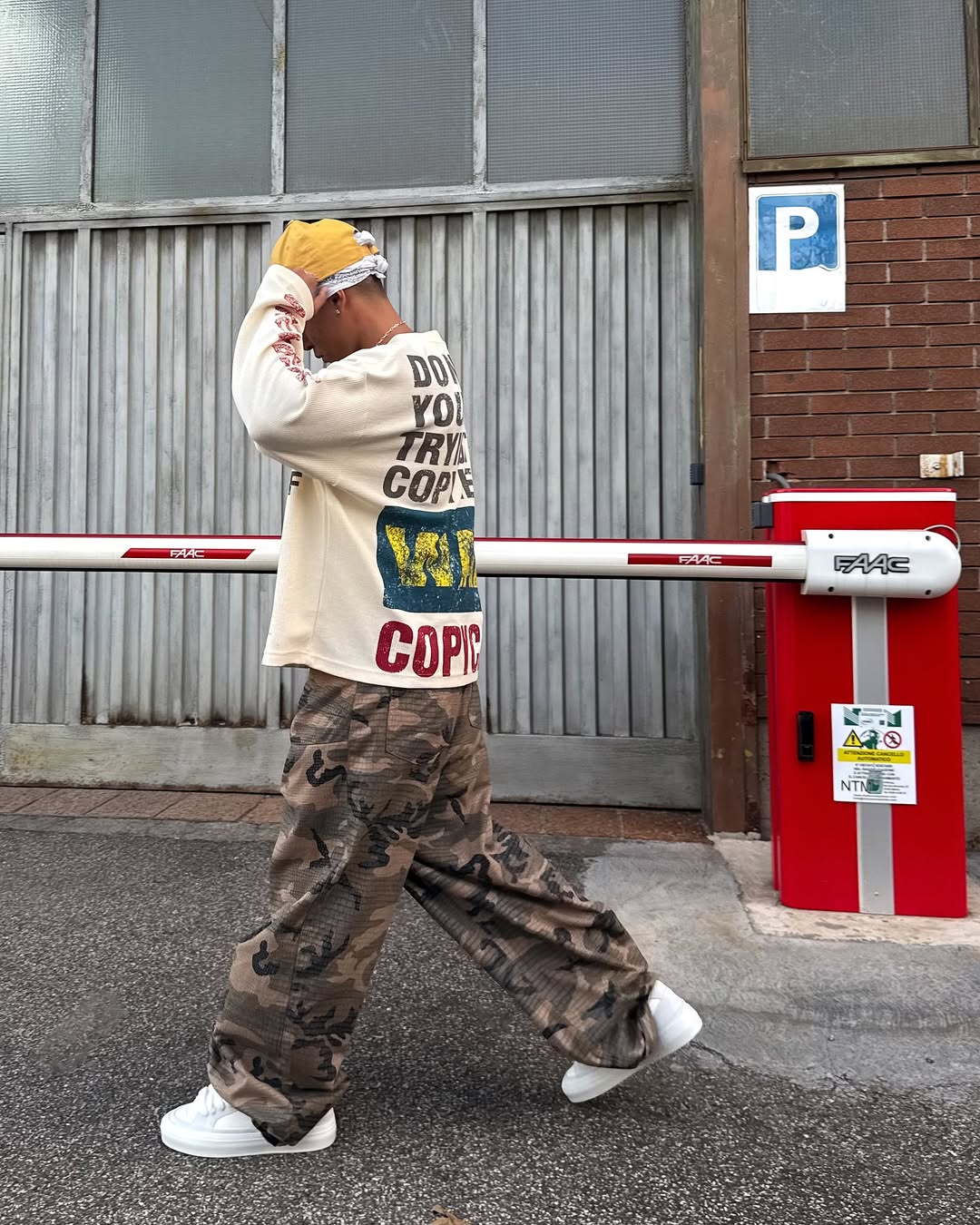Omirad COPYCAT WAR Heavy Waffle Long Sleeve | Streetwear
