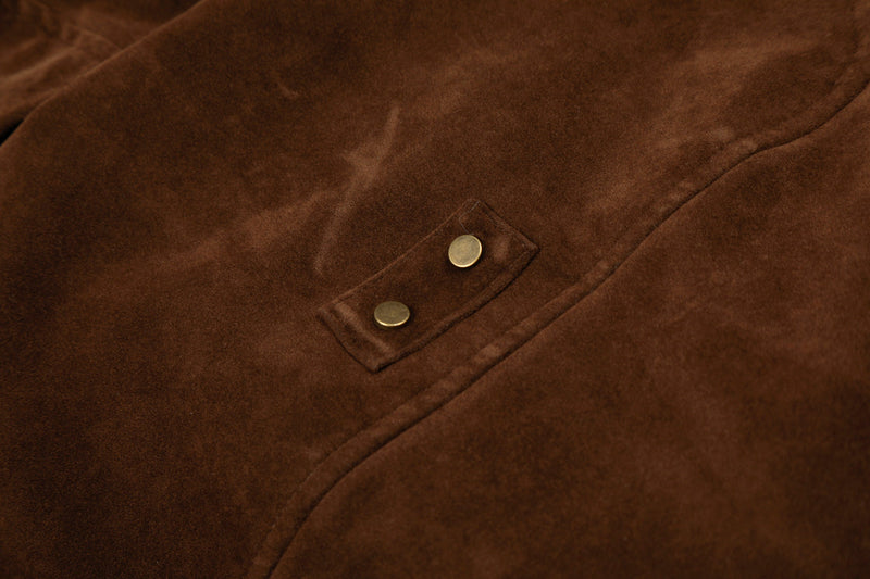 Omirad Faux Suede Fur-Lined Hooded Bomber Jacket
