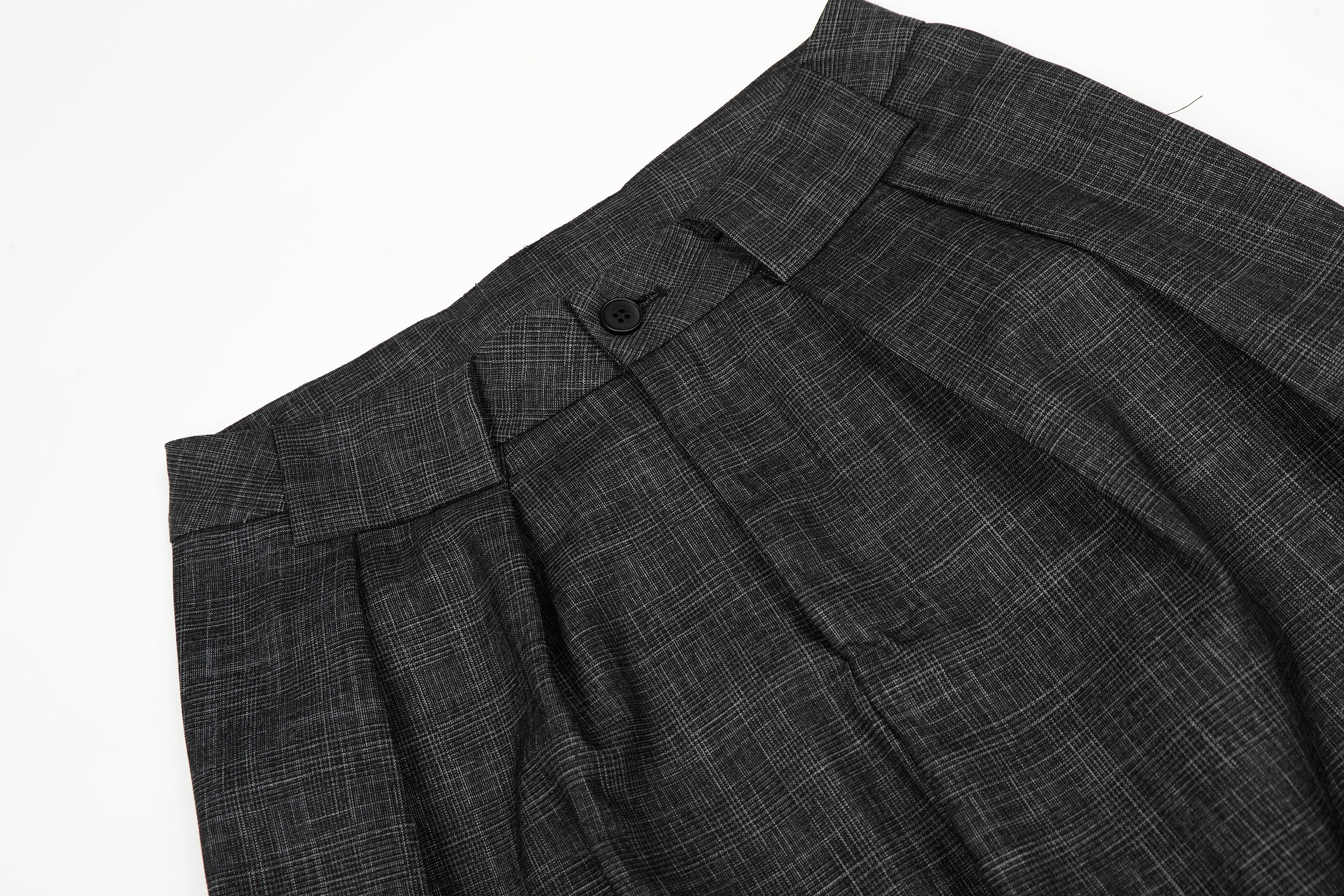 Omirad Textured Pleated Wide-Leg Trousers | Tailored Fit
