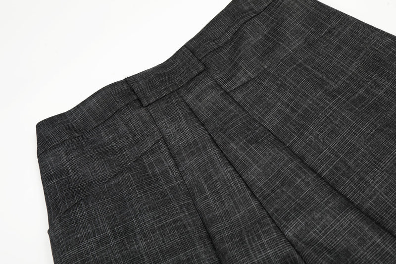 Omirad Textured Pleated Wide-Leg Trousers | Tailored Fit